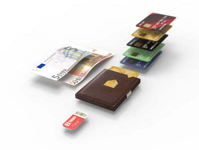 Brauner Mosaik-RFID-Schutz-Geldbörsen-Kartenhalter