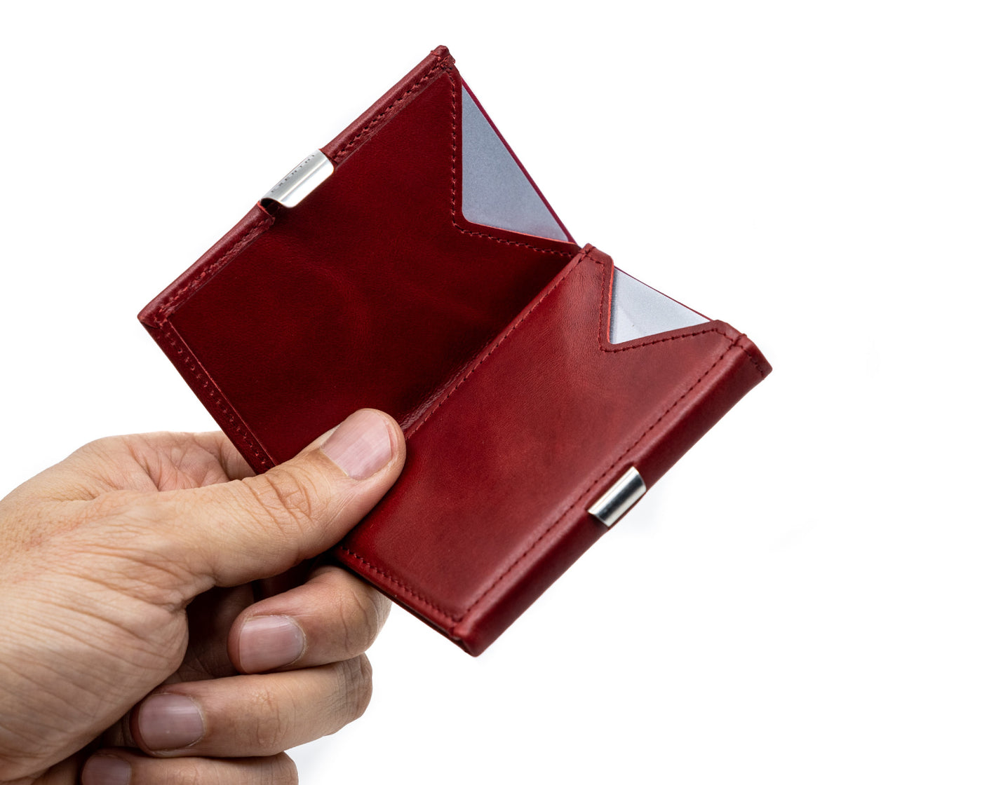 Roter RFID-Schutz-Geldbörsen-Kartenhalter